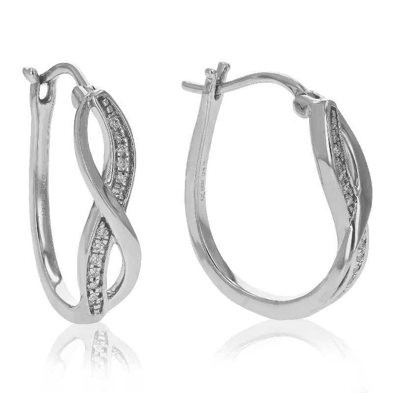 Personalized Jewelry Sale – Meaningful Gifts At Great Prices 1/10 cttw Round Cut Lab Grown Diamond Hoop Earrings in .925 Sterling Silver Prong Set 3/4 Inch Personalized Jewelry Sale – Meaningful Gifts At Great Prices 1/10 cttw Round Cut Lab Grown Diamond Hoop Earrings in .925 Sterling Silver Prong Set 3/4 Inch
