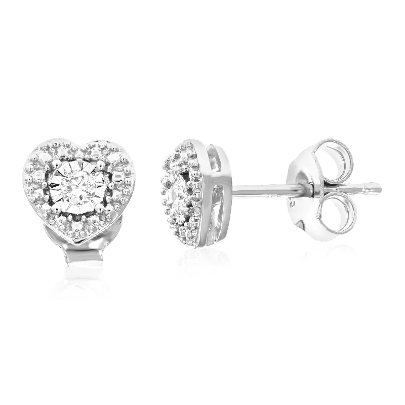 Classic And Modern Jewelry Styles On Sale 1/10 cttw Round Lab Grown Diamond Studs Earrings .925 Sterling Silver Prong Set 1/4 Inch Classic And Modern Jewelry Styles On Sale 1/10 cttw Round Lab Grown Diamond Studs Earrings .925 Sterling Silver Prong Set 1/4 Inch