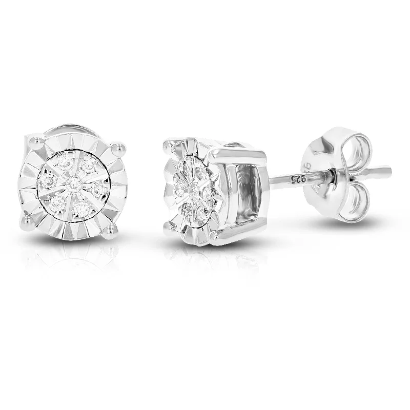 Elegant Jewelry, Exclusive Prices – Shop Now 1/12 cttw 14 Stones Round Lab Grown Diamond Studs Earrings .925 Sterling Silver Prong Set Round Shape Elegant Jewelry, Exclusive Prices – Shop Now 1/12 cttw 14 Stones Round Lab Grown Diamond Studs Earrings .925 Sterling Silver Prong Set Round Shape