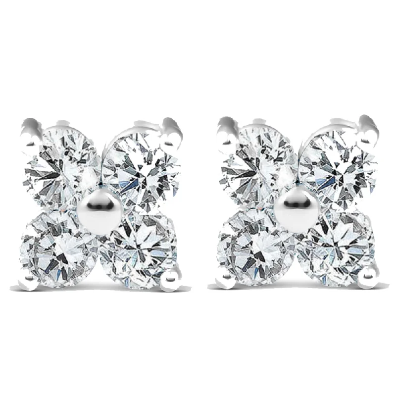 Shop Dazzling Jewelry With Special Promotional Discounts 1/2ct Diamond Eight-Stone Studs 14K White Gold Shop Dazzling Jewelry With Special Promotional Discounts 1/2ct Diamond Eight-Stone Studs 14K White Gold