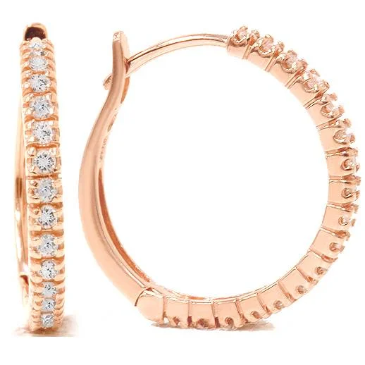 Elevate Your Outfit With Discounted Statement Jewelry 1/2ct Diamond Hoops 14K Rose Gold Elevate Your Outfit With Discounted Statement Jewelry 1/2ct Diamond Hoops 14K Rose Gold