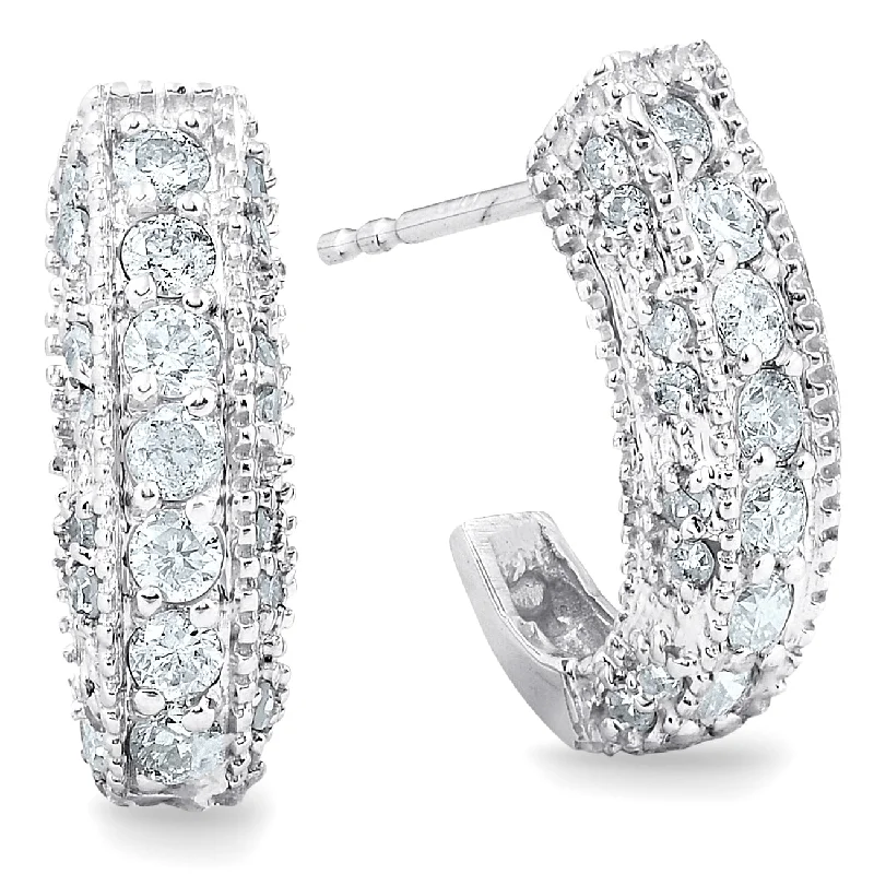 Limited-Stock Jewelry Clearance – Grab Your Favorites Now 1/2ct Vintage Pave Huggie Hoops Earrings 14K White Gold Limited-Stock Jewelry Clearance – Grab Your Favorites Now 1/2ct Vintage Pave Huggie Hoops Earrings 14K White Gold