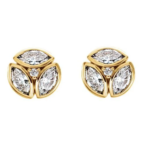 Accessorize For Less – Luxury Jewelry At Affordable Prices 1/2cttw Marquise Diamond Cluster Studs 14k Yellow Gold Accessorize For Less – Luxury Jewelry At Affordable Prices 1/2cttw Marquise Diamond Cluster Studs 14k Yellow Gold