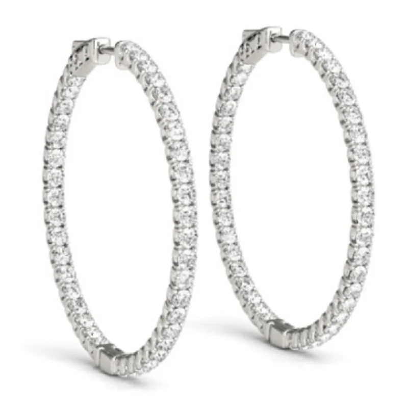 Personalized Jewelry Sale – Meaningful Gifts At Great Prices 1 3/4 CT Diamond Inside Outside Hoops High Quality Vault Lock 2" Tall Personalized Jewelry Sale – Meaningful Gifts At Great Prices 1 3/4 CT Diamond Inside Outside Hoops High Quality Vault Lock 2" Tall