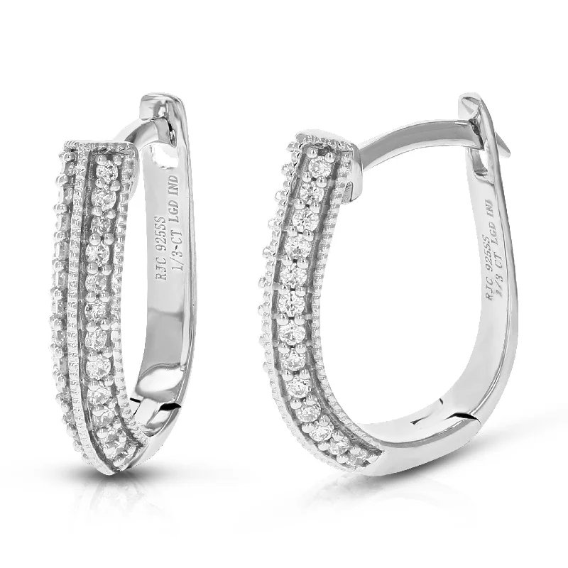 Luxury Jewelry Sale – Elegant Styles At Unbeatable Prices 1/3 cttw 52 Stones Round Lab Grown Diamond Hoop Earrings .925 Sterling Silver Prong Set 2/5 Inch Luxury Jewelry Sale – Elegant Styles At Unbeatable Prices 1/3 cttw 52 Stones Round Lab Grown Diamond Hoop Earrings .925 Sterling Silver Prong Set 2/5 Inch