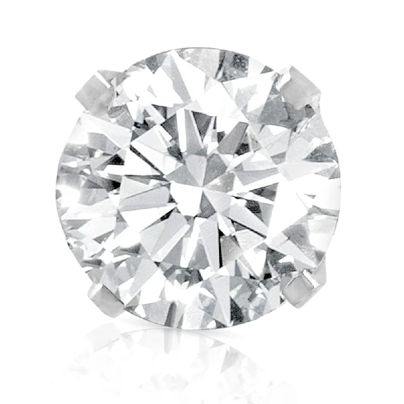 Elevate Your Jewelry Collection With Limited-Time Savings 1/3ct Diamond Screw Back 14k White Gold Single Stud Earring