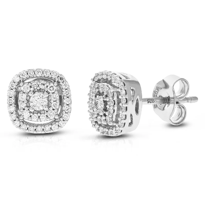 Handmade Pearl Jewelry For Timeless Elegance 1/4 cttw 66 Stones Round Lab Grown Diamond Studs Earrings .925 Sterling Silver Prong Set Square Shape Handmade Pearl Jewelry For Timeless Elegance 1/4 cttw 66 Stones Round Lab Grown Diamond Studs Earrings .925 Sterling Silver Prong Set Square Shape