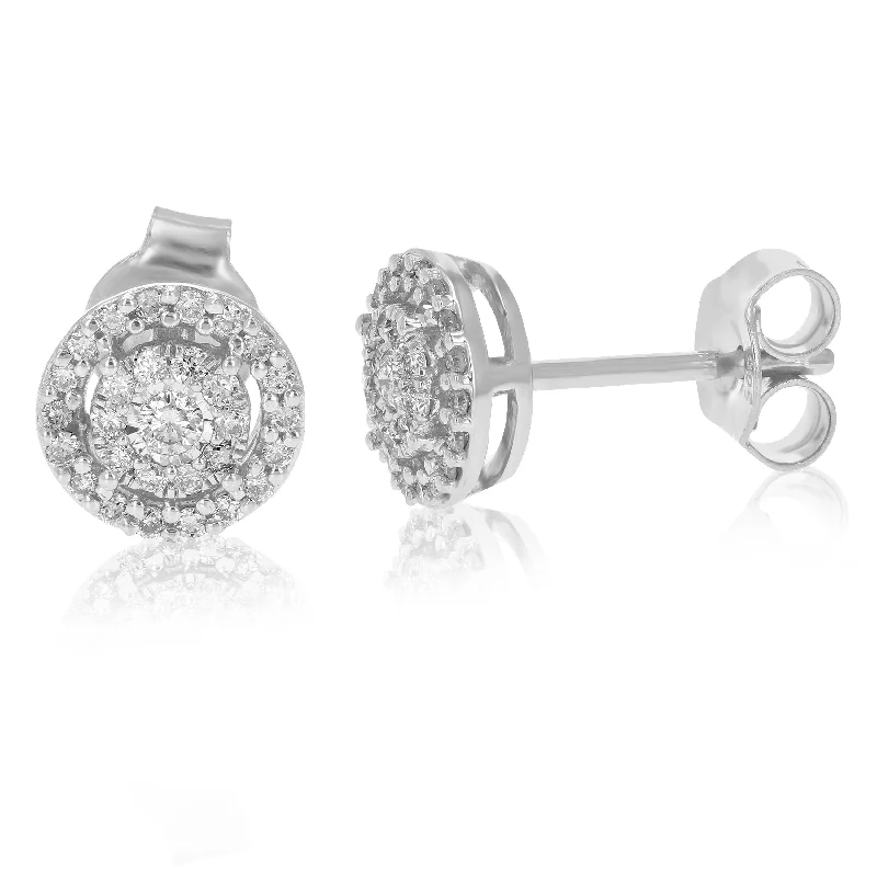 Seasonal Jewelry Sale – Upgrade Your Style Today 1/4 cttw Lab Grown Diamond Studs Round Earrings in .925 Sterling Silver Prong Setting Seasonal Jewelry Sale – Upgrade Your Style Today 1/4 cttw Lab Grown Diamond Studs Round Earrings in .925 Sterling Silver Prong Setting