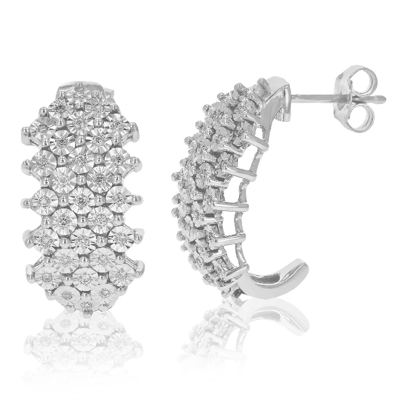 Discounted Jewelry For A Glamorous Look 1/4 cttw Round Lab Grown Diamond Dangle Earrings .925 Sterling Silver Prong Set 3/4 Inch Discounted Jewelry For A Glamorous Look 1/4 cttw Round Lab Grown Diamond Dangle Earrings .925 Sterling Silver Prong Set 3/4 Inch