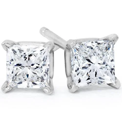 Personalized Jewelry Sale – Unique Gifts At Low Prices 1/4ct Princess Cut Diamond Studs 14K White Gold Personalized Jewelry Sale – Unique Gifts At Low Prices 1/4ct Princess Cut Diamond Studs 14K White Gold