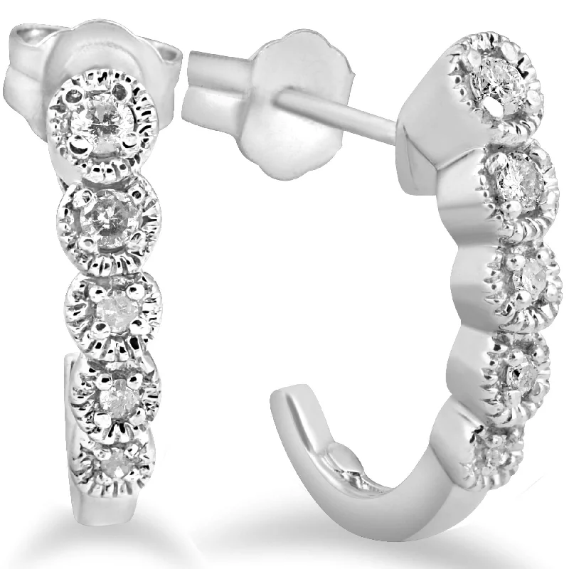 Exclusive Jewelry Offers – Shine For Less 1/4ct Vintage Diamond Hoops 14K White Gold Exclusive Jewelry Offers – Shine For Less 1/4ct Vintage Diamond Hoops 14K White Gold