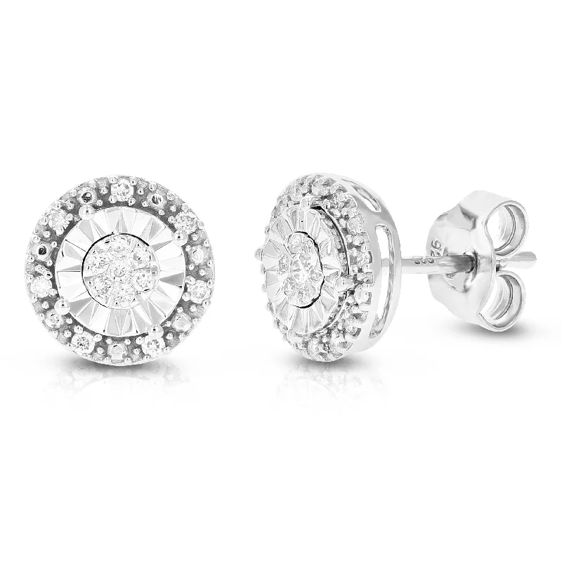 Modern Statement Jewelry For Bold Styling 1/5 cttw 28 Stones Round Lab Grown Diamond Studs Earrings .925 Sterling Silver prong Set Round Shape Modern Statement Jewelry For Bold Styling 1/5 cttw 28 Stones Round Lab Grown Diamond Studs Earrings .925 Sterling Silver prong Set Round Shape