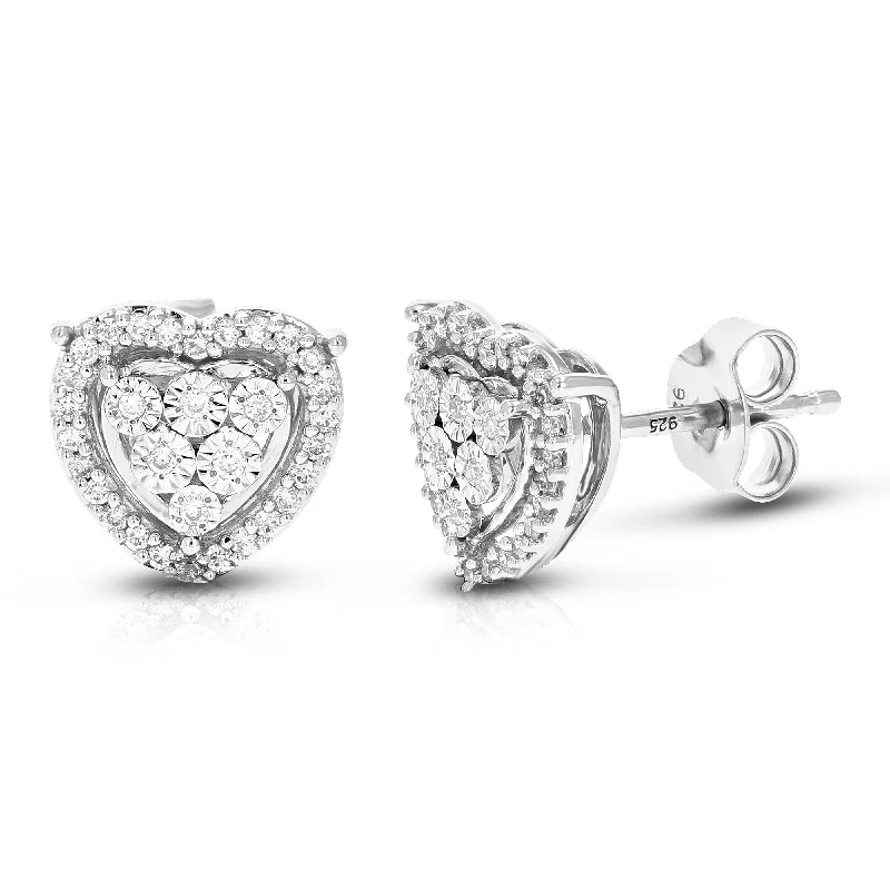 Flash Sale On Exquisite Jewelry – Don't Miss Out 1/5 cttw 64 Stones Round Lab Grown Diamond Studs Earrings .925 Sterling Silver Prong Set Heart Shape Flash Sale On Exquisite Jewelry – Don't Miss Out 1/5 cttw 64 Stones Round Lab Grown Diamond Studs Earrings .925 Sterling Silver Prong Set Heart Shape