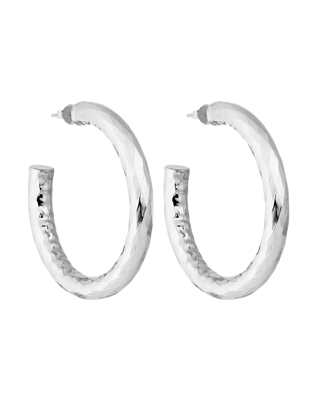 Flash Sale On Stunning Jewelry – Don't Miss Out 1.5" Wavelet Hoops in Silver