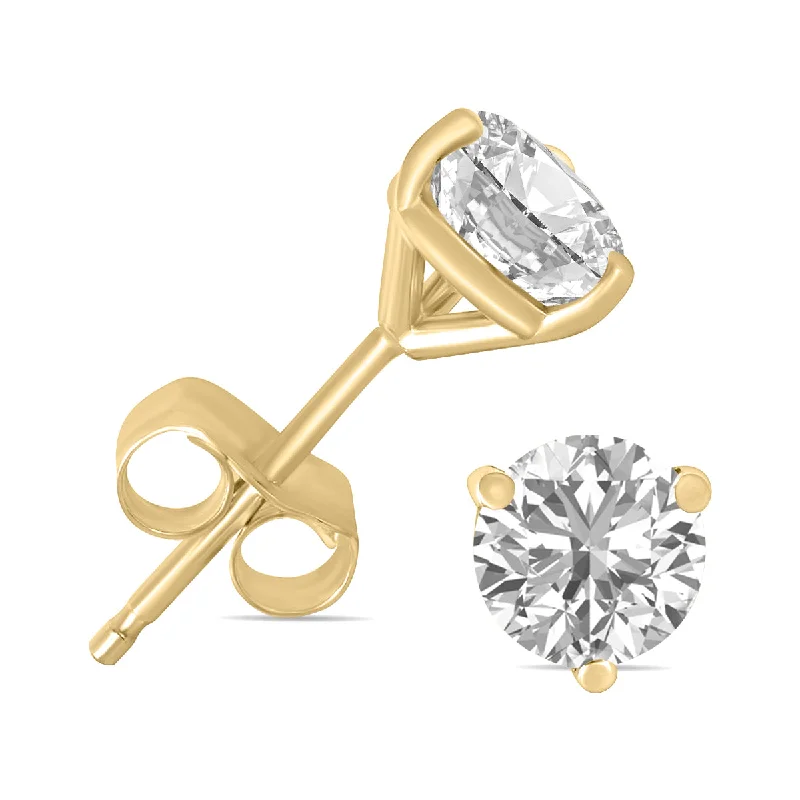 Bohemian-Inspired Jewelry For Free-Spirited Fashion 1.50 Carat Tw Lab Grown Diamond Martini Set Round Earrings In 14K Yellow Gold Bohemian-Inspired Jewelry For Free-Spirited Fashion 1.50 Carat Tw Lab Grown Diamond Martini Set Round Earrings In 14K Yellow Gold