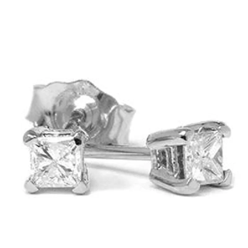 Grab Stylish Jewelry Before The Sale Ends 1/5ct Diamond Studs 14K White Gold