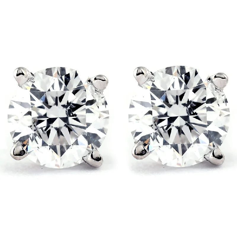 Seasonal Jewelry Deals – Elevate Your Style 1/5ct Diamond Studs 14K White Gold