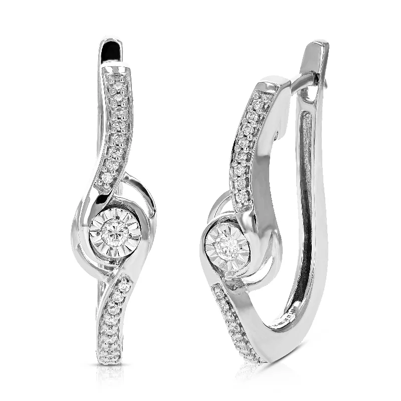 Exclusive Jewelry Bundles At Discounted Prices 1/6 cttw Round Cut Lab Grown Diamond hoop earrings .925 Sterling Silver Prong Set Exclusive Jewelry Bundles At Discounted Prices 1/6 cttw Round Cut Lab Grown Diamond hoop earrings .925 Sterling Silver Prong Set