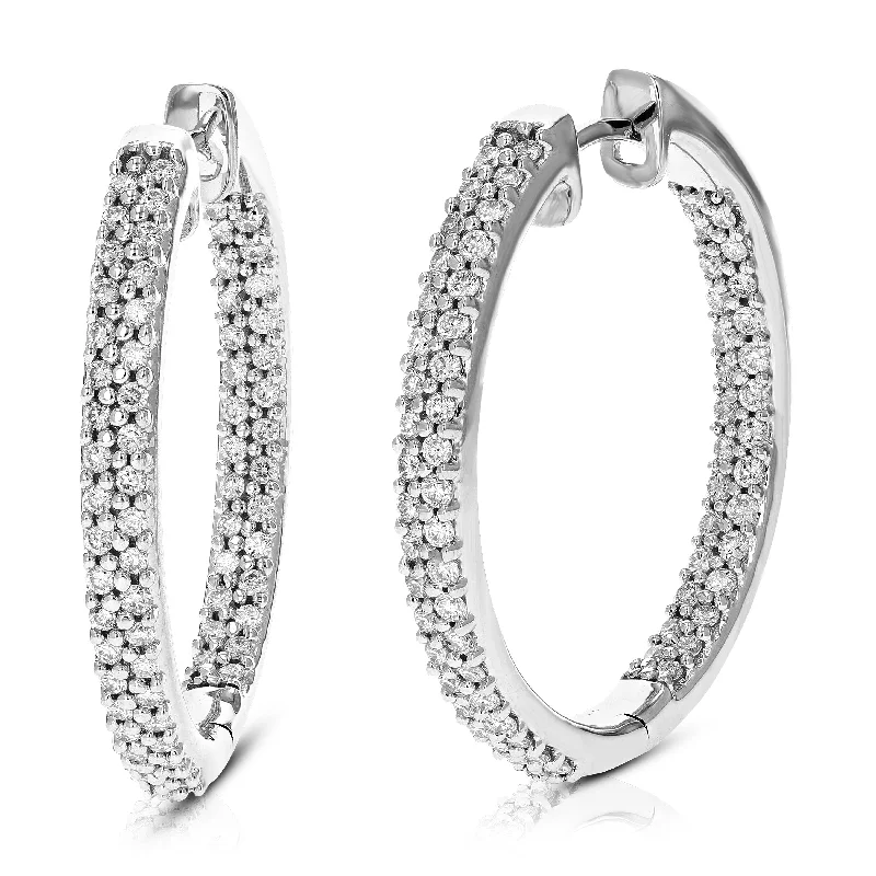 Adjustable Charm Bracelets For A Perfect Fit 1.75 cttw Round Lab Grown Diamond Hoop Earring .925 Sterling Silver Prong Set Adjustable Charm Bracelets For A Perfect Fit 1.75 cttw Round Lab Grown Diamond Hoop Earring .925 Sterling Silver Prong Set