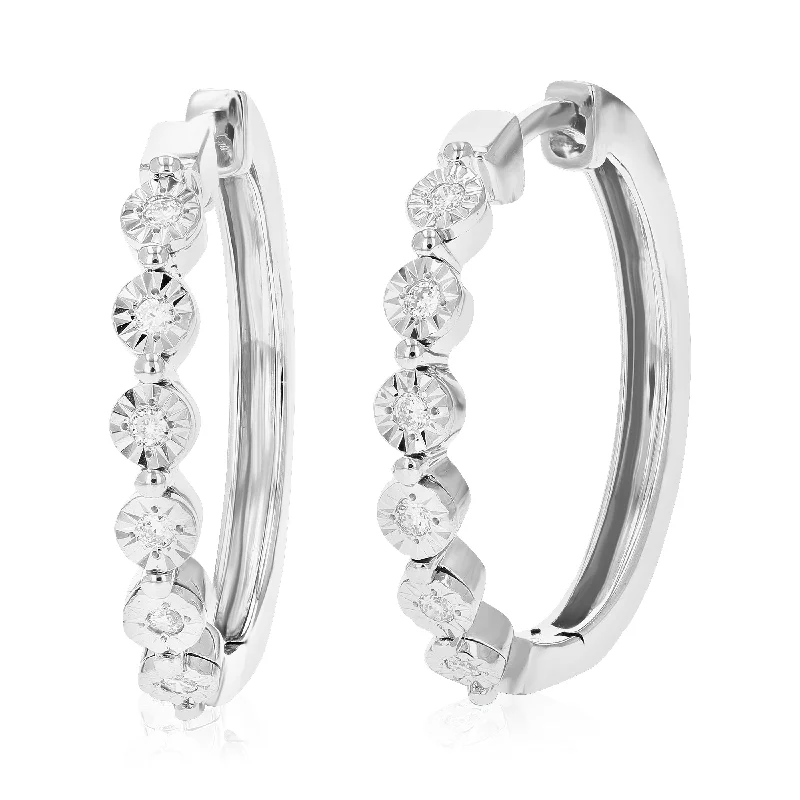 The Perfect Accessory For Less – Jewelry Sale Live 1/8 cttw Round Lab Grown Diamond Hoop Earrings .925 Sterling Silver Prong Set 3/4 Inch The Perfect Accessory For Less – Jewelry Sale Live 1/8 cttw Round Lab Grown Diamond Hoop Earrings .925 Sterling Silver Prong Set 3/4 Inch