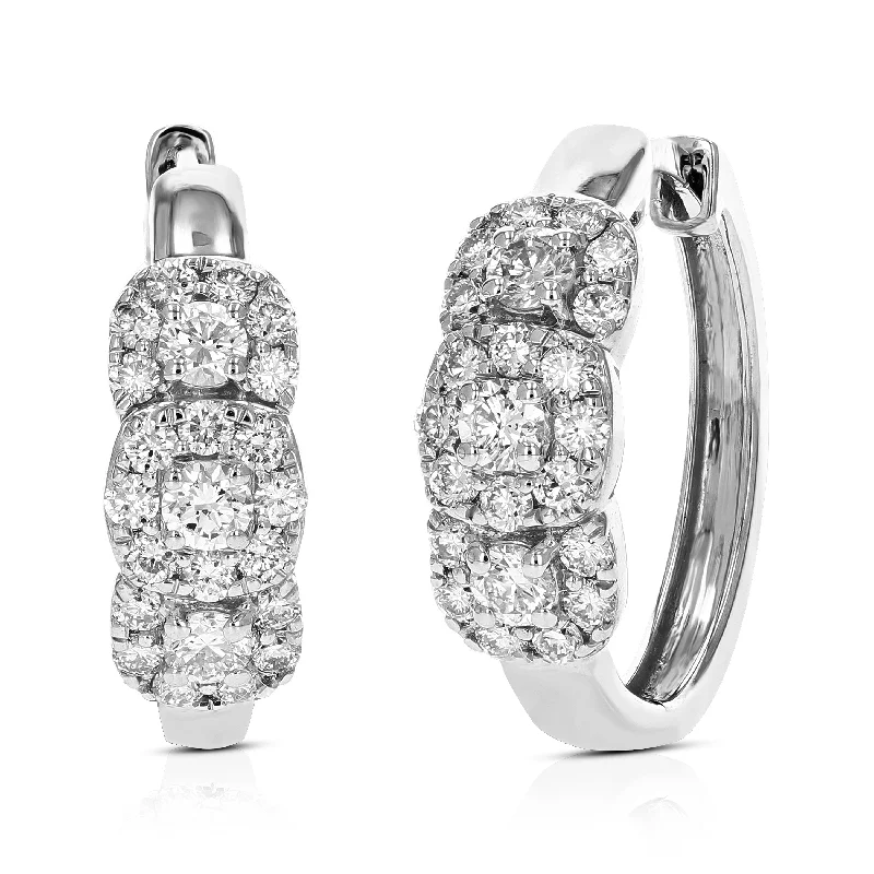 Shop Dazzling Jewelry With Special Promotional Discounts 1 cttw 46 Stones SI2-I1 Clarity Lab Grown Diamond Hoop Earrings .925 Sterling Silver Round Cut Prong Set Shop Dazzling Jewelry With Special Promotional Discounts 1 cttw 46 Stones SI2-I1 Clarity Lab Grown Diamond Hoop Earrings .925 Sterling Silver Round Cut Prong Set