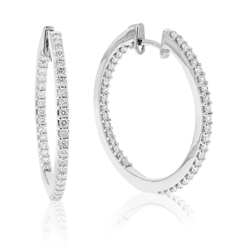 Your Dream Jewelry At Dream Prices – Shop Now 1 cttw Round Cut Lab Grown Diamond .925 Sterling Silver Hoop EarringsProng Set 1 1/4 Inch Your Dream Jewelry At Dream Prices – Shop Now 1 cttw Round Cut Lab Grown Diamond .925 Sterling Silver Hoop EarringsProng Set 1 1/4 Inch