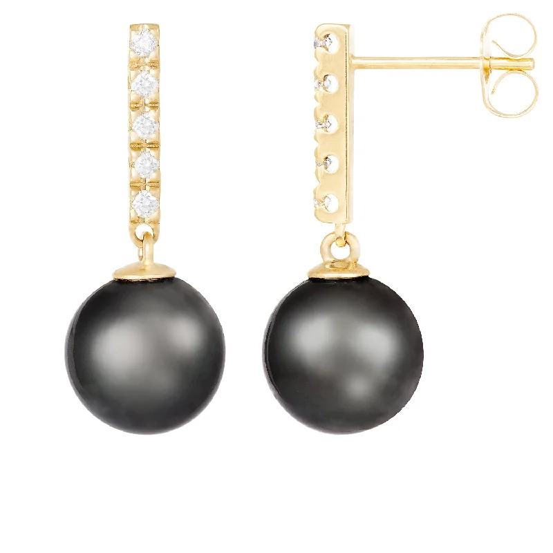 Shop Modern Jewelry Collections With Exclusive Discounts 14k Gold Diamond Encrusted Tahitian Pearl Earrings Shop Modern Jewelry Collections With Exclusive Discounts 14k Gold Diamond Encrusted Tahitian Pearl Earrings