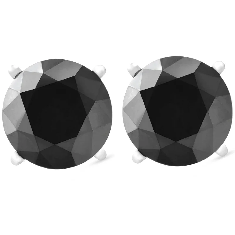 Breathtaking Jewelry, Breathtaking Prices 14k White Gold 1ct Round Cut Black Diamond Studs Breathtaking Jewelry, Breathtaking Prices 14k White Gold 1ct Round Cut Black Diamond Studs