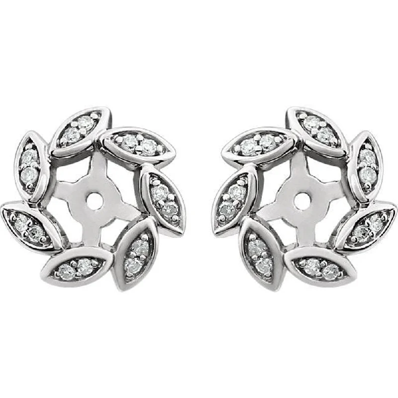 Premium Jewelry, Premium Discounts – Act Fast 14Kt White 1/10 Ctw Diamond Earring Jackets (up to 4mm) Premium Jewelry, Premium Discounts – Act Fast 14Kt White 1/10 Ctw Diamond Earring Jackets (up to 4mm)