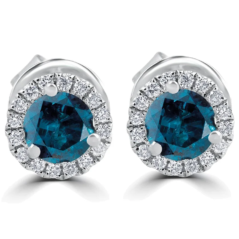 Buy More, Save More On Stunning Jewelry Pieces 1Ct Blue Diamond Halo Studs 10k White Gold Earrings Buy More, Save More On Stunning Jewelry Pieces 1Ct Blue Diamond Halo Studs 10k White Gold Earrings
