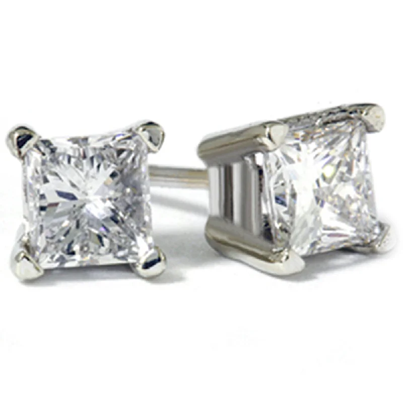 Jewelry Sale Bonanza – Grab Your Sparkle Now 1ct Princess Diamond Studs Earrings 14K White Gold Jewelry Sale Bonanza – Grab Your Sparkle Now 1ct Princess Diamond Studs Earrings 14K White Gold