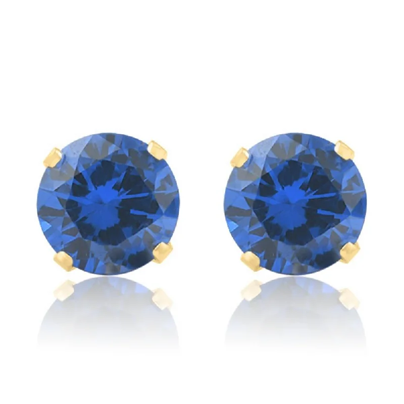 Unique Jewelry Designs Now At Discounted Rates 1Ct TW Blue Sapphire 5mm Studs in 10k White or Yellow Gold Unique Jewelry Designs Now At Discounted Rates 1Ct TW Blue Sapphire 5mm Studs in 10k White or Yellow Gold