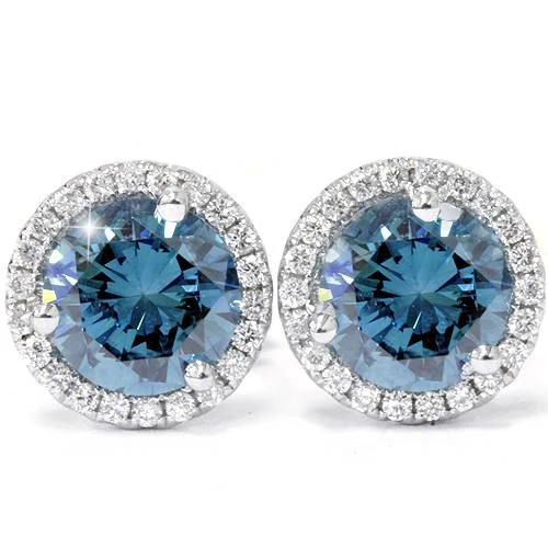 Once-A-Year Jewelry Deals – Shop Before They’Re Gone 2 1/10ct Blue & White Diamond Halo Studs 10K White Gold Once-A-Year Jewelry Deals – Shop Before They’Re Gone 2 1/10ct Blue & White Diamond Halo Studs 10K White Gold