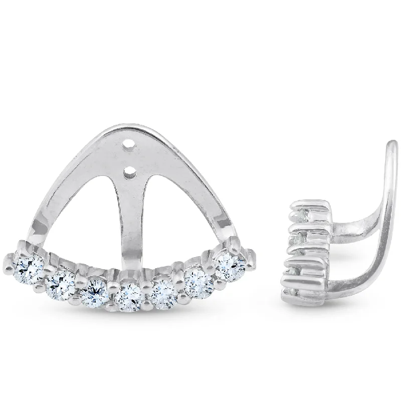 Grab Exquisite Jewelry At The Lowest Prices 3/4 Ct Diamond Stud Earring Jackets 14k White Gold (up to 8mm) Grab Exquisite Jewelry At The Lowest Prices 3/4 Ct Diamond Stud Earring Jackets 14k White Gold (up to 8mm)