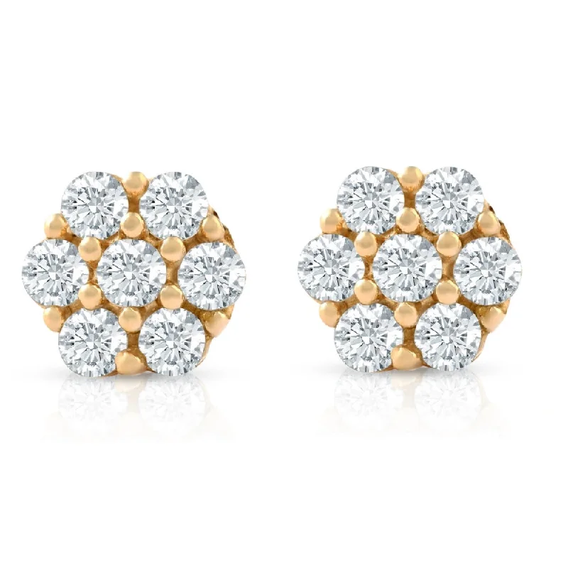Waterproof Stainless Steel Jewelry For Lasting Beauty 3/8 Ct. Diamond Earrings Womens Studs 10k Yellow Gold Waterproof Stainless Steel Jewelry For Lasting Beauty 3/8 Ct. Diamond Earrings Womens Studs 10k Yellow Gold