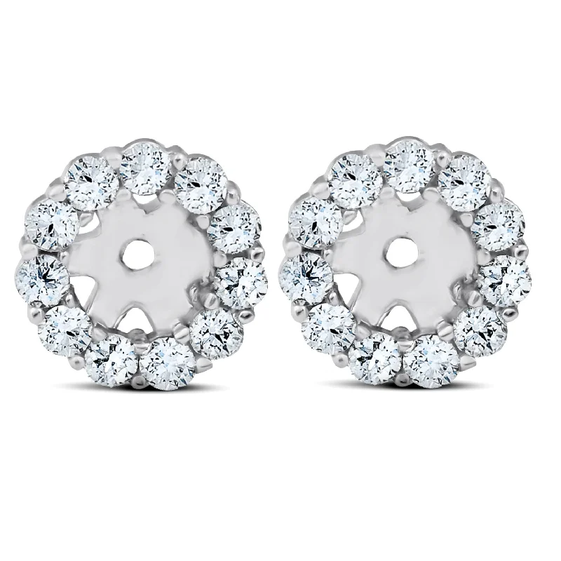 Affordable Glamour – Premium Jewelry At Special Prices 3/8ct Halo Diamond Earring Jackets 14K White Gold (4mm) Affordable Glamour – Premium Jewelry At Special Prices 3/8ct Halo Diamond Earring Jackets 14K White Gold (4mm)