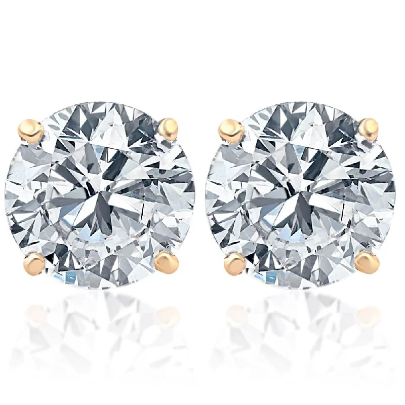 Grab Your Favorite Jewelry At The Lowest Prices 3 Ct Diamond Studs 14k Yellow Gold