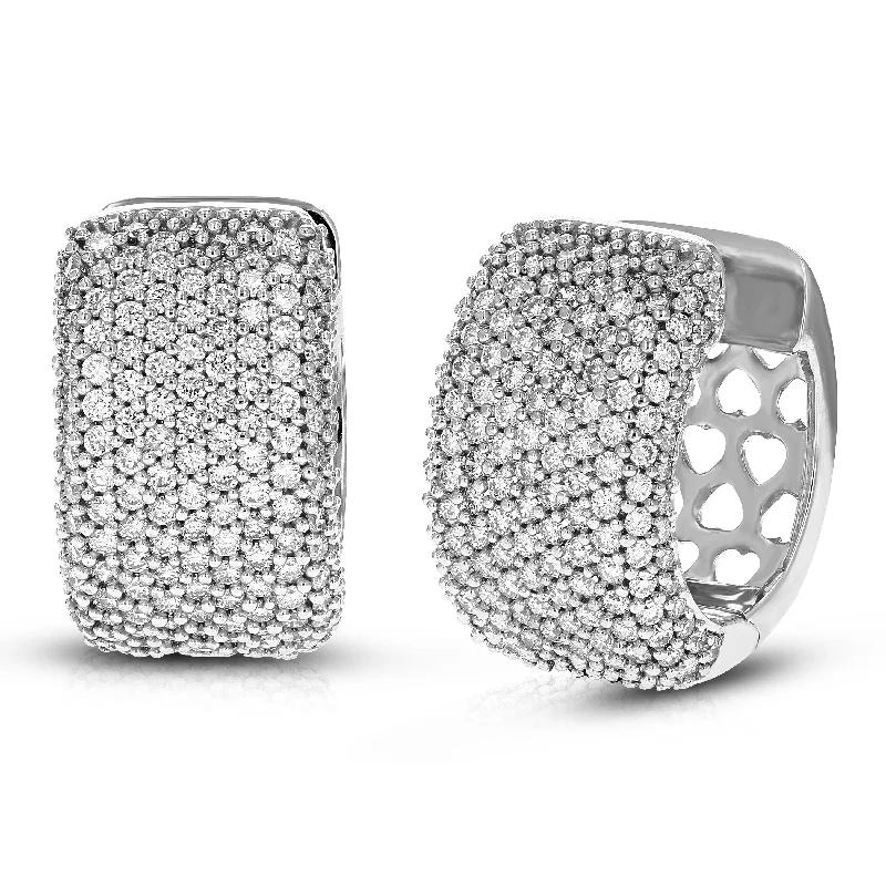 Discounted Luxury Jewelry – Shine Without The Splurge 3 cttw Round Lab Grown Diamond hoop earrings .925 Sterling Silver Prong Set Discounted Luxury Jewelry – Shine Without The Splurge 3 cttw Round Lab Grown Diamond hoop earrings .925 Sterling Silver Prong Set