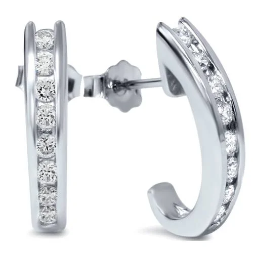 Limited-Stock Jewelry Sale – Shop Before It's Gone 5/8ct Channel Set Diamond Hoops 14K White Gold Limited-Stock Jewelry Sale – Shop Before It's Gone 5/8ct Channel Set Diamond Hoops 14K White Gold