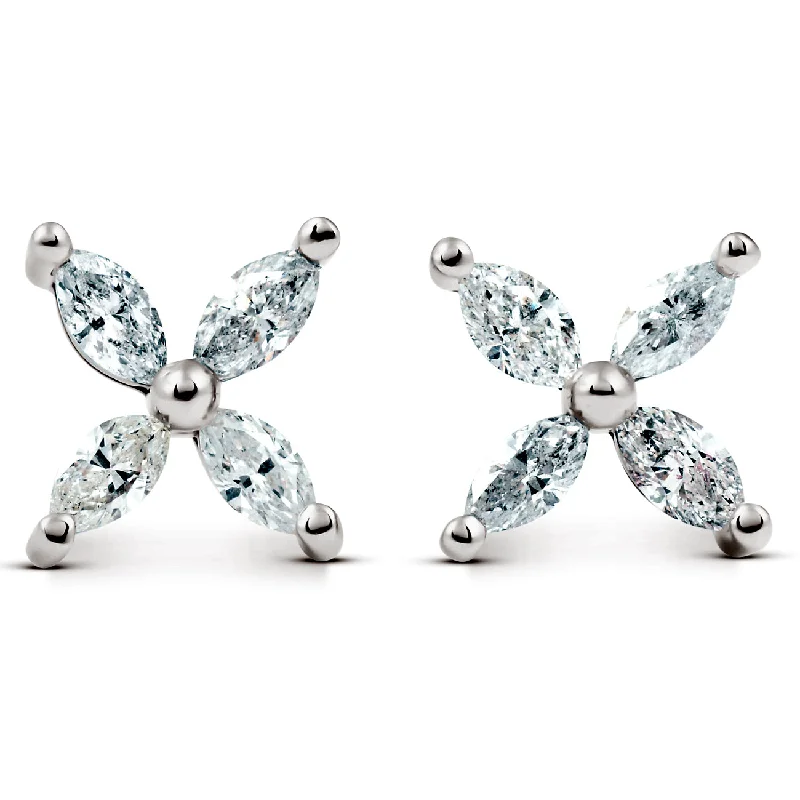 Best-Selling Jewelry Now Available At Special Deals 5/8ct Diamond Eight-Stone Marquise Studs 14K White Gold Womens Earrings Best-Selling Jewelry Now Available At Special Deals 5/8ct Diamond Eight-Stone Marquise Studs 14K White Gold Womens Earrings