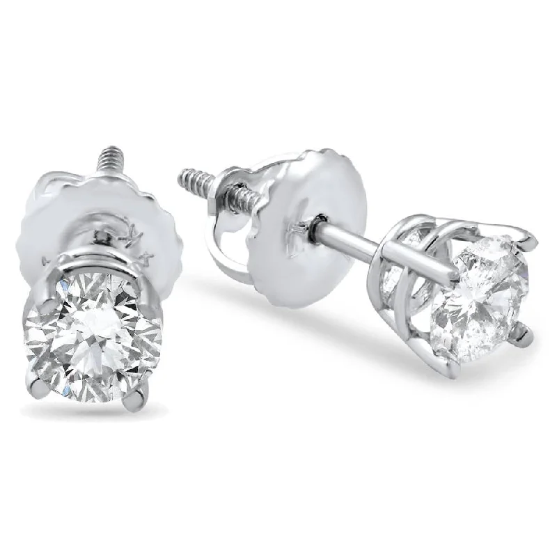 Gorgeous Jewelry, Limited-Time Savings 5/8ct Diamond Screw Back Studs 14K White Gold Gorgeous Jewelry, Limited-Time Savings 5/8ct Diamond Screw Back Studs 14K White Gold
