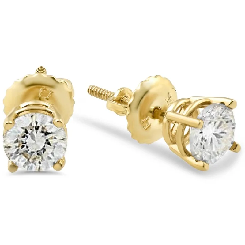 Upgrade Your Jewelry Collection For Less 5/8ct Diamond Screw Back Studs 14K Yellow Gold Upgrade Your Jewelry Collection For Less 5/8ct Diamond Screw Back Studs 14K Yellow Gold
