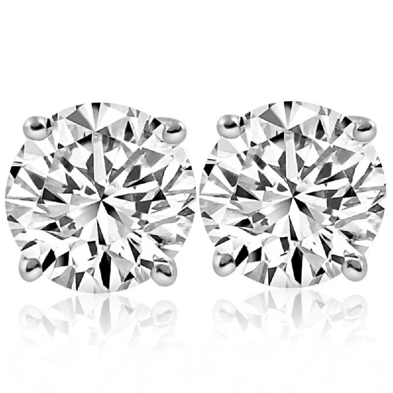 Shop Trending Jewelry With Exclusive Savings 6 Ct TW Round Moissanite Studs in 14k White Gold Shop Trending Jewelry With Exclusive Savings 6 Ct TW Round Moissanite Studs in 14k White Gold
