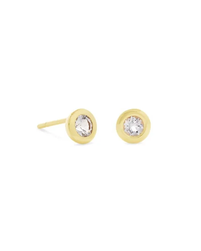 Exclusive Jewelry Discounts – Shop Now For Savings Aliyah White Topaz Stud Earring In 18K Gold Vermeil Exclusive Jewelry Discounts – Shop Now For Savings Aliyah White Topaz Stud Earring In 18K Gold Vermeil