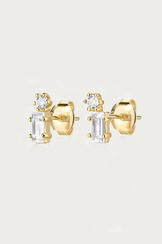 Affordable Gold-Plated Jewelry For Modern Fashion Billy Idol Gemstone Studs In Gold