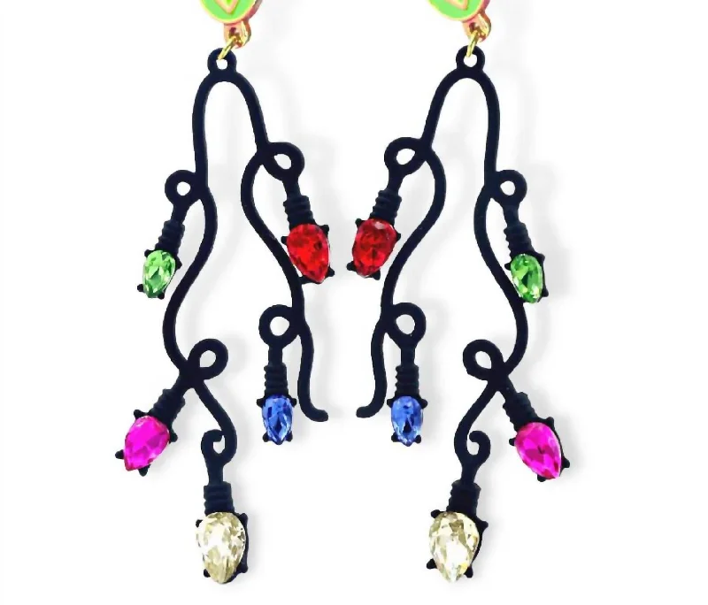 Affordable Glamour – Premium Jewelry For Less Christmas Light Earrings In Multi