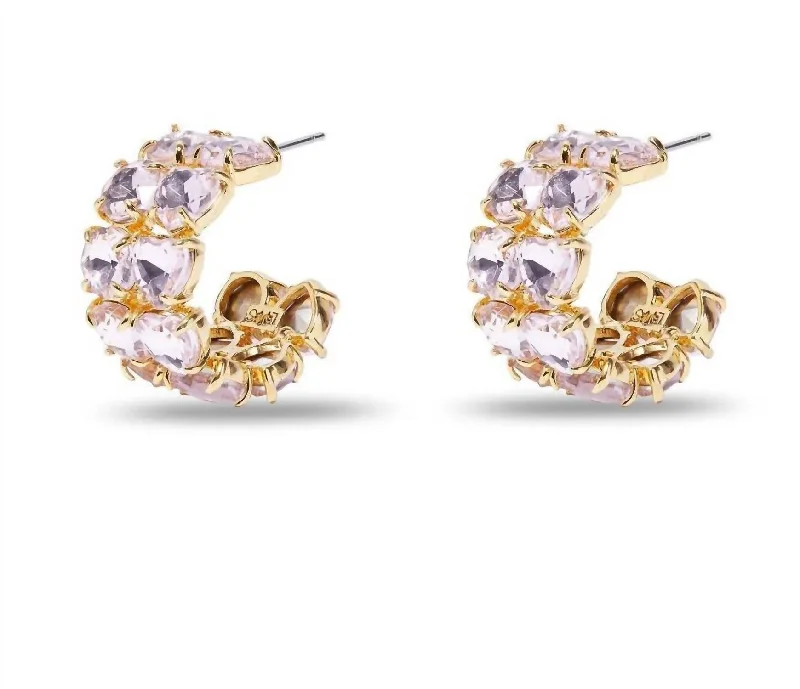 Final Call For Exquisite Jewelry At Reduced Rates Double Row Hoop Earrings In Gold