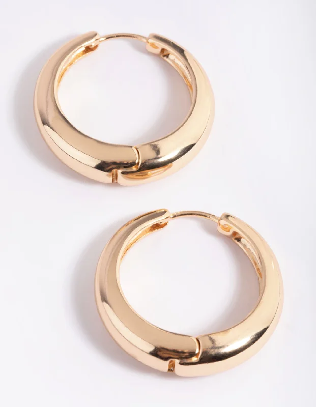 The Perfect Jewelry Piece At The Perfect Discount Gold Hinge Classic Hoop Earrings