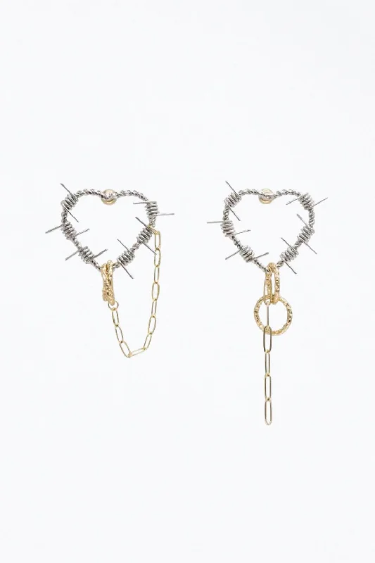 Once-A-Year Jewelry Sale – Grab Your Favorites Now Infinity Heart Mixed Metal Mismatched Earrings In Silver/gold