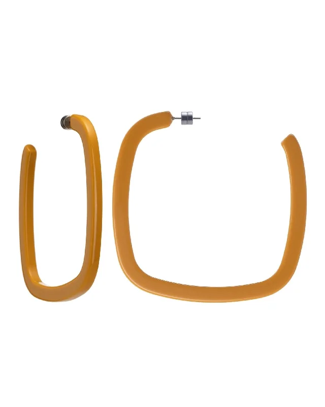 Shop Stylish Jewelry Now And Save Big Large Square Hoops in Ochre